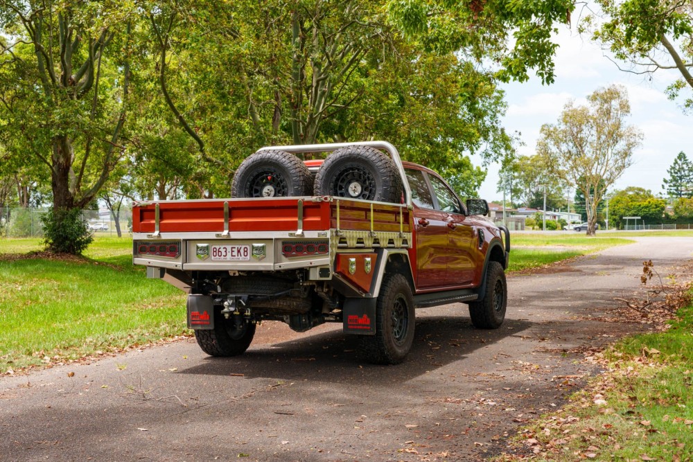 This is a photo of a Ford Ranger with a Heavy Duty Aluminium Flatbed