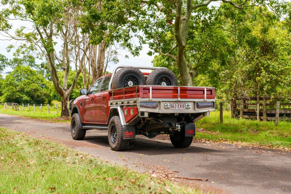 This is a photo of a Ford Ranger with a Heavy Duty Aluminium Flatbed