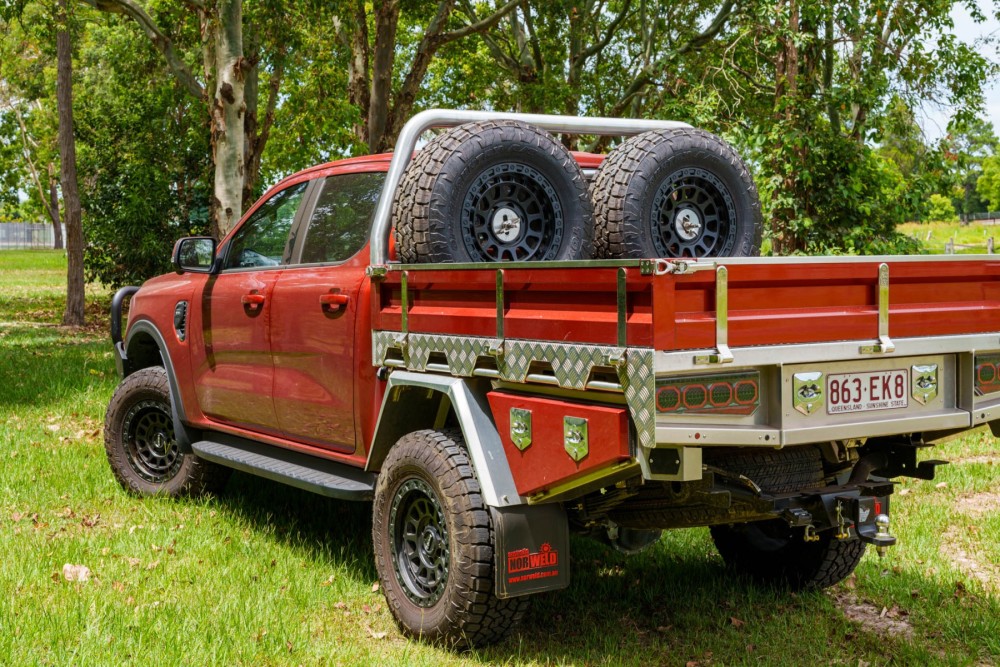 This is a photo of a Ford Ranger with a Heavy Duty Aluminium Flatbed