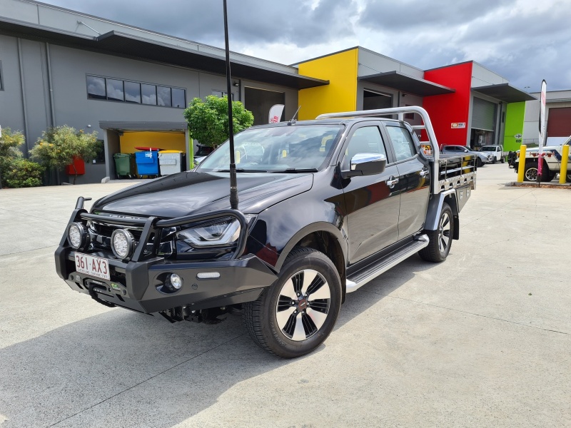 This is Isuzu DMAX with a Norweld Heavy Duty Aluminium Ute Tray in Black