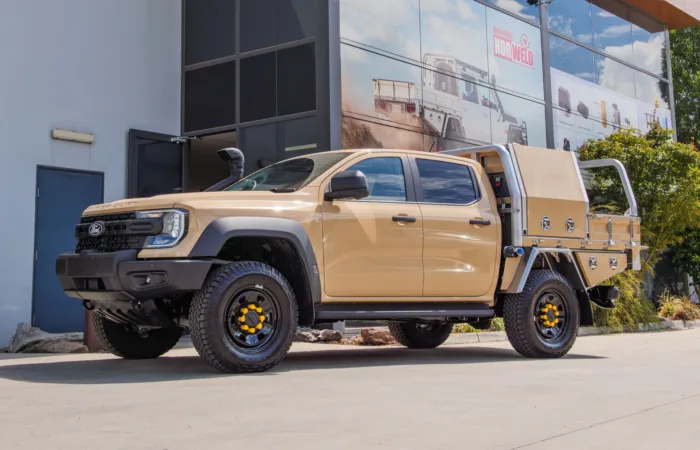 Ford Ranger Super Duty with Elite Tray and Deluxe Lite Half Canopy