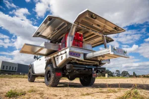 Ranger Super Duty with 3-Door Contractor Canopy and Elite Canopy Base