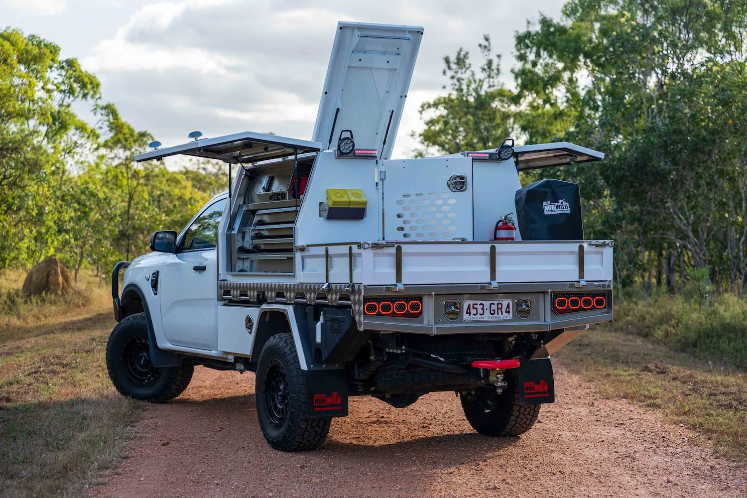 Ford Ranger Single Cab Ute Canopy | ROPS Tray and Gullwing Toolboxes