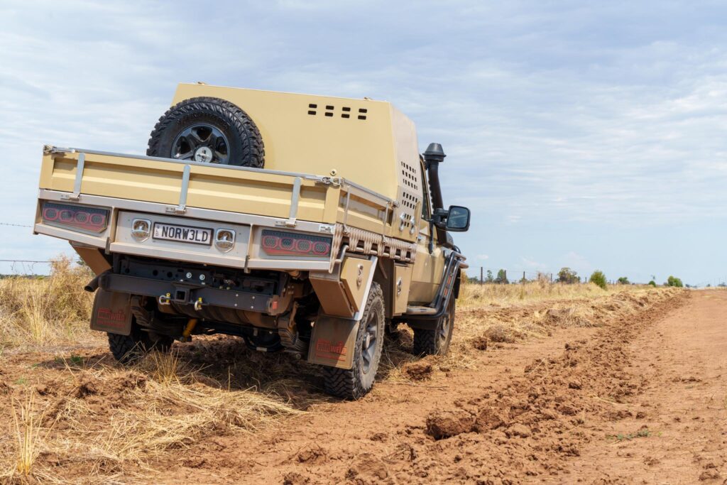 This is a photo of a single cab landcruiser with a heavy duty aluminium ute tray