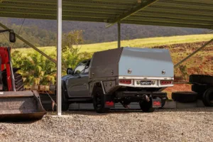 Super Duty 3 Door Canopy in car port