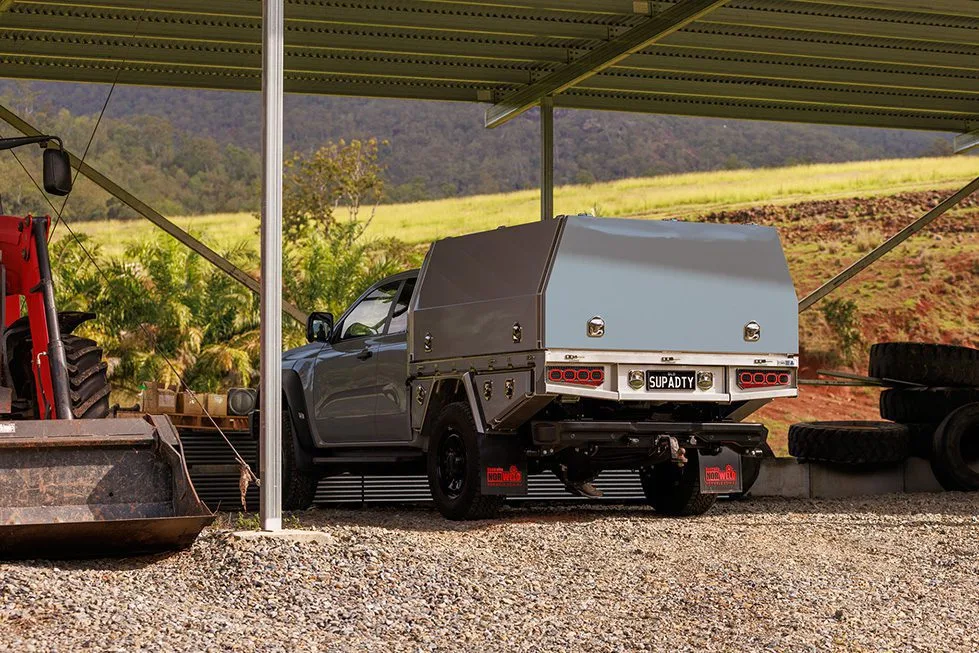 Super Duty 3 Door Canopy in car port