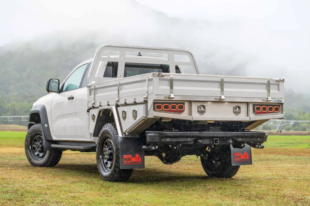 White Super Duty Elite Tray Rear Corner