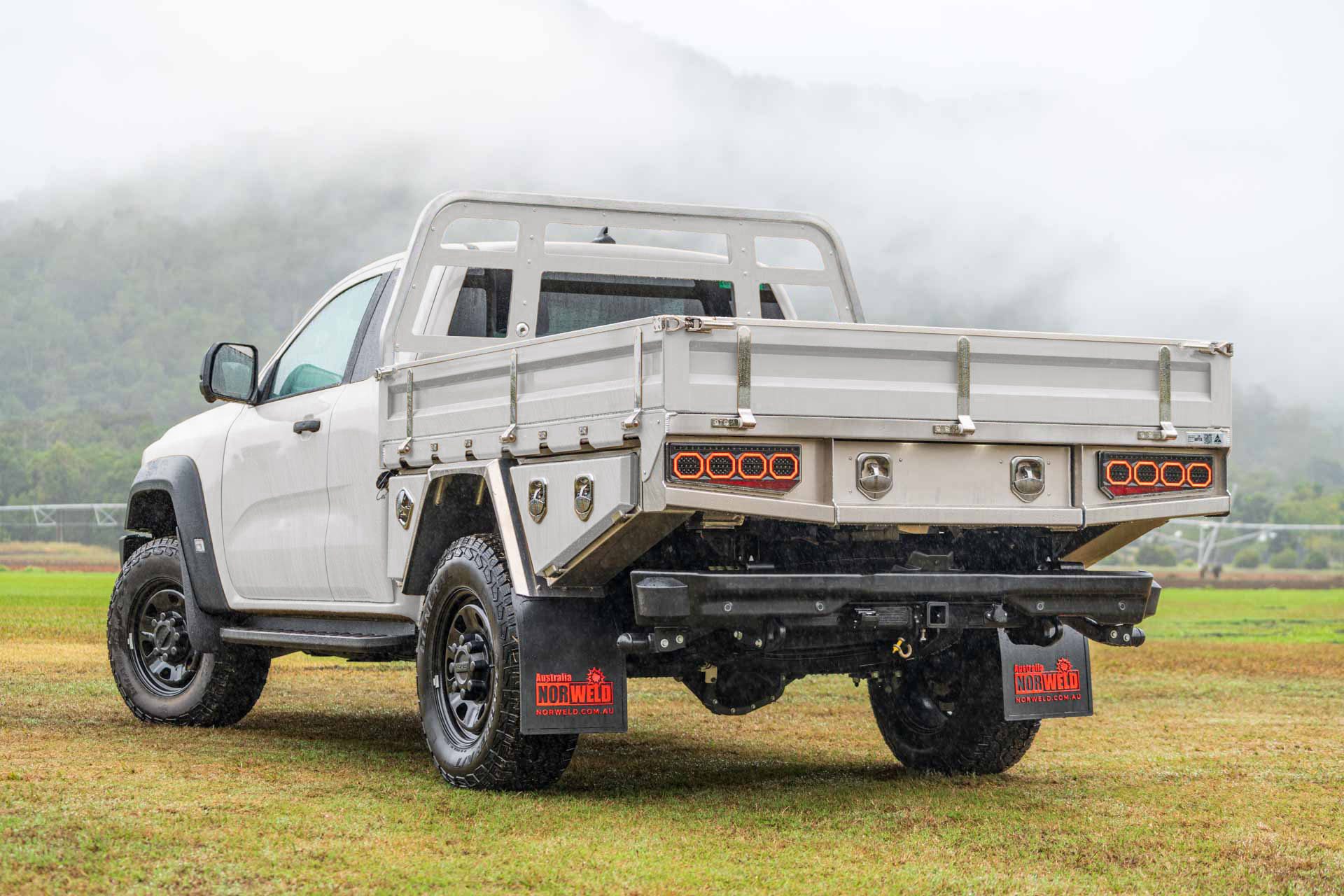 White Super Duty Elite Tray Rear Corner