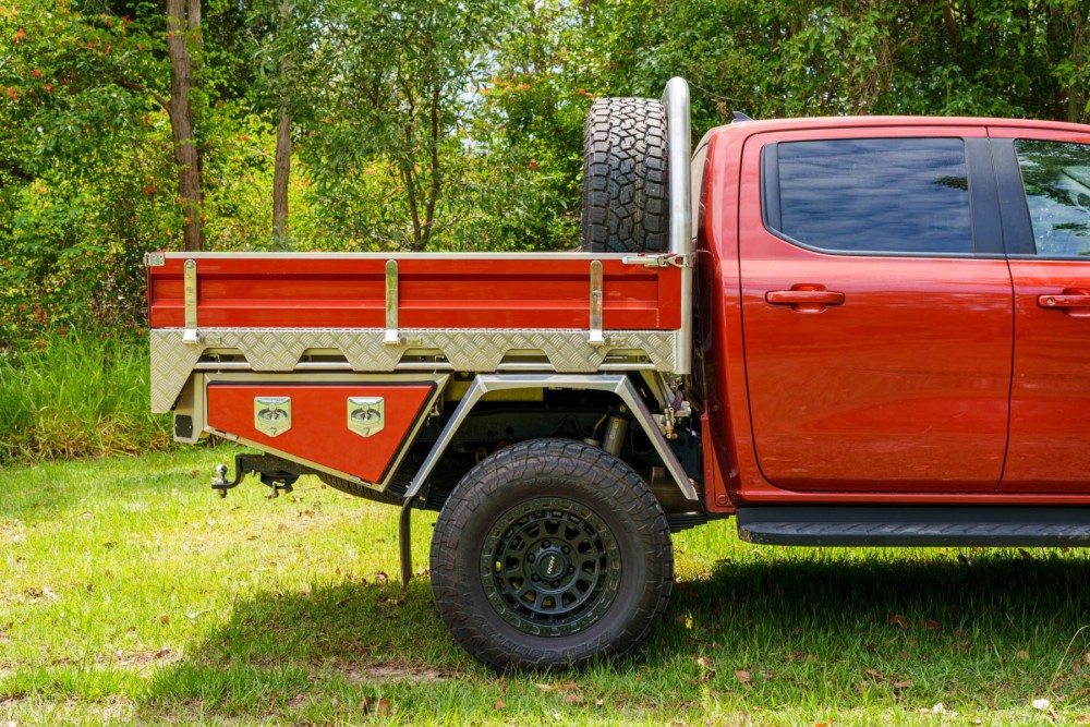 This is a photo of a Ford Ranger with a Heavy Duty Aluminium Flatbed