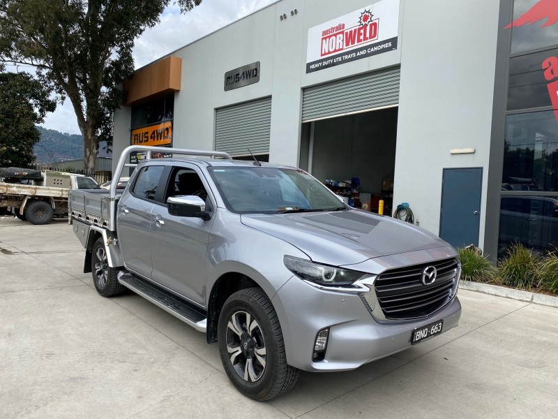 This is Mazda BT-50 with a Norweld Heavy Duty Aluminium Ute Tray